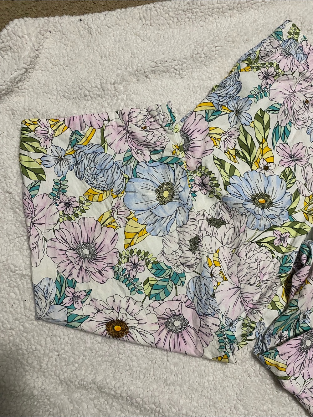 Gap Womens size Lg Floral Cotton Lounge Pants in Pastel Multicolor leafy Print - Picture 10 of 16